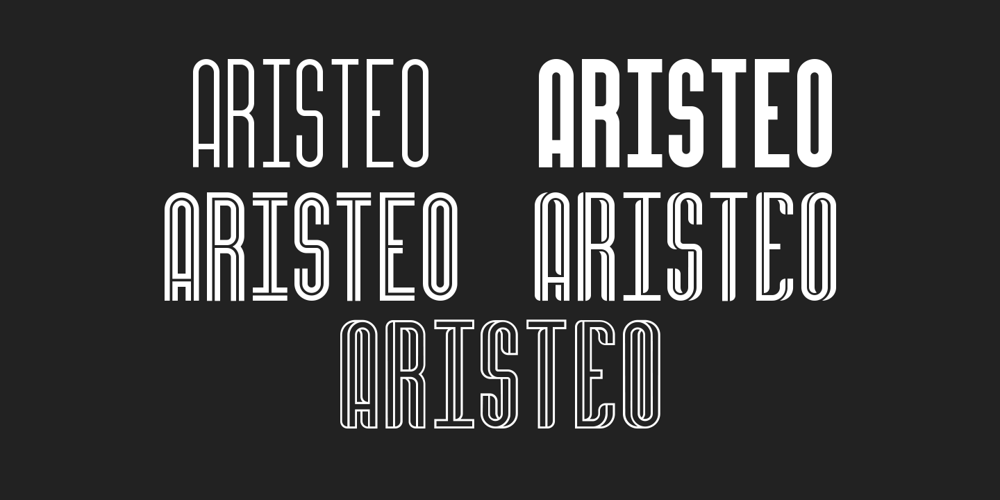 Пример шрифта Aristeo #5